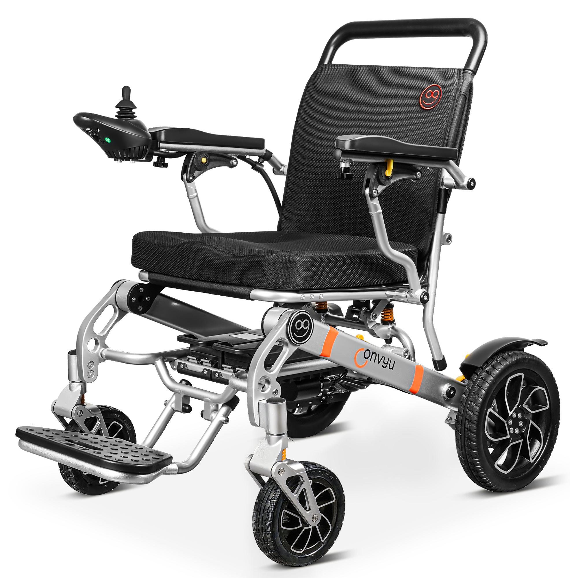 30 Miles Long Travel Range, CONVYU Electric Wheelchairs for Adults, Power Wheelchair for Seniors, 700W Motor, 120W Fast Charge,Lightweight Foldable All Terrain Motorized Wheelchair, Airline Approved