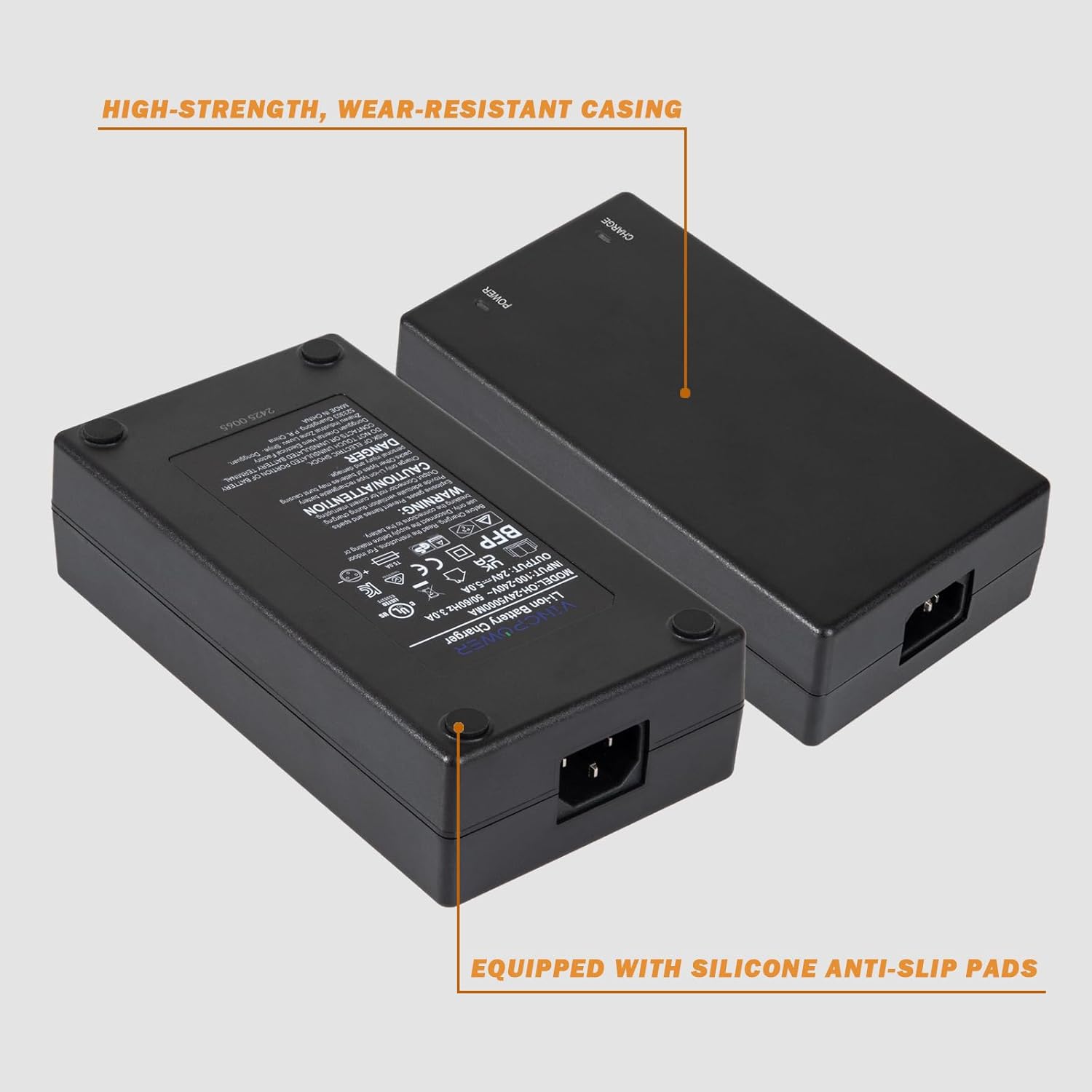 24V 5A Rapid Battery Charger (3-pin XLR Connector) with 3 Universal sockets Lithium Smart Auto Battery Charger for Wheelchairs & Scooters (100-240V Input)